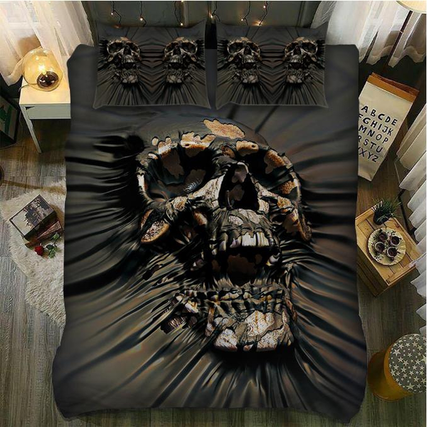 3D Scream Skull Bedding Set Just Love Skulls