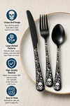 Just Love Skulls Black Silverware Set