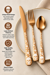 Just Love Skulls Rose Gold Silverware Set