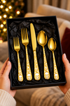 Just Love Skulls Gold Silverware Set