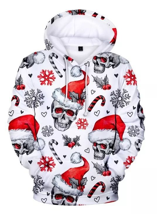Just Love Skulls Xmas Hoodie