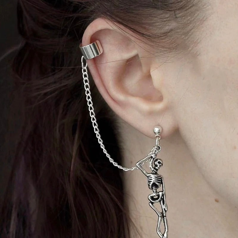 Just Love Skulls Ear Cuff Earrings