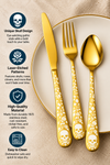 Just Love Skulls Gold Silverware Set
