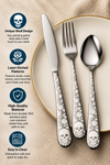 Just Love Skulls Silver Silverware Set