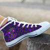 Just Love Skulls High Top Shoes - Purple Edition