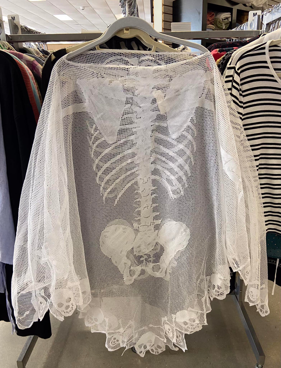 Just Love Skulls Lace Poncho