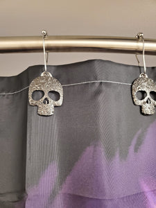 Skull Shower Curtain Hooks Rings Set of 12