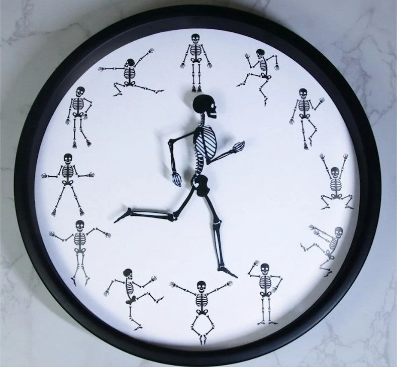 Running Skeleton Novelty Wall Clock