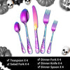 Just Love Skulls Rainbow Silverware Set