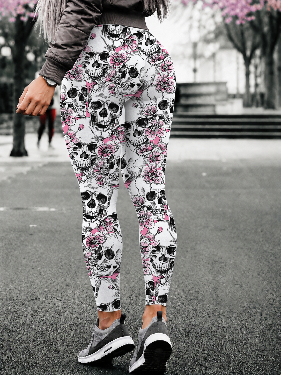 Floral Skull Leggings