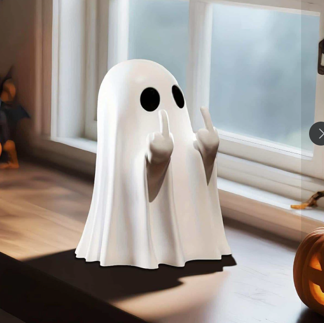 Just Love Skulls Halloween Ghost Figurine