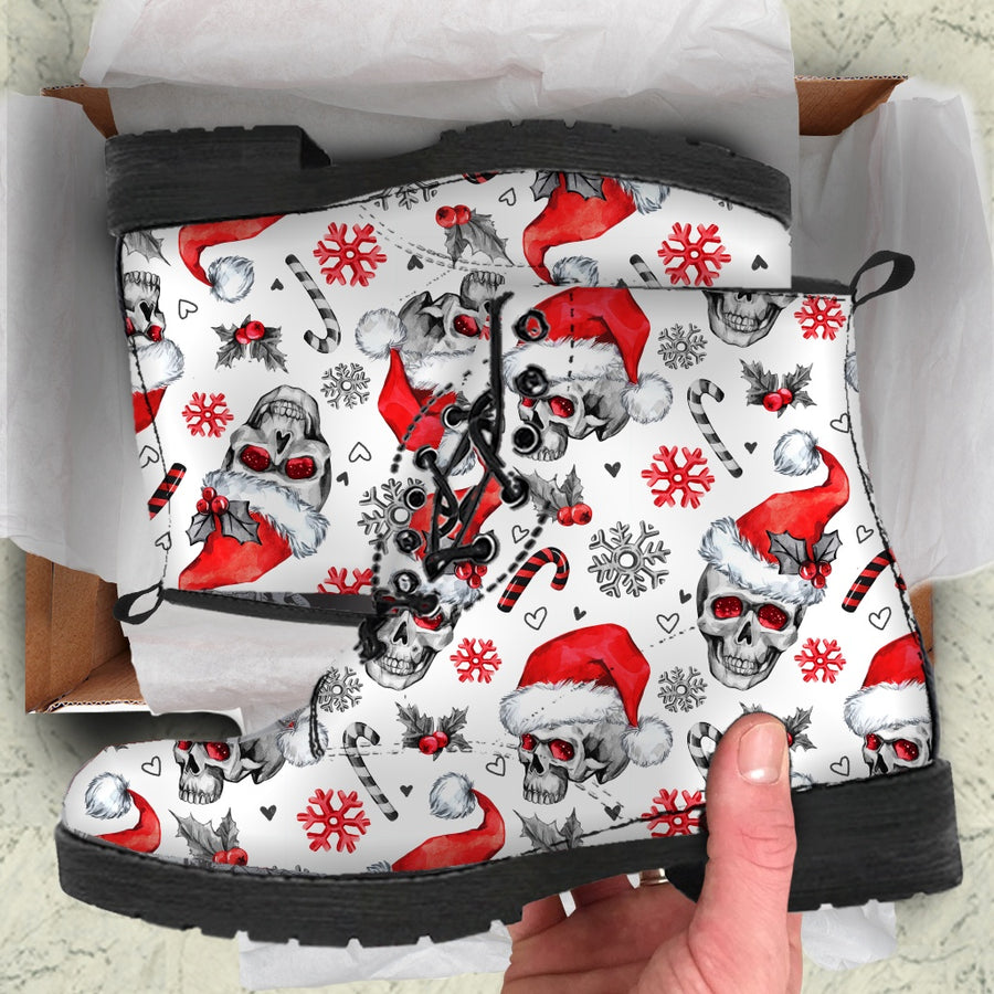 Just Love Skulls Xmas Boots