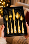 Just Love Skulls Rose Gold Silverware Set