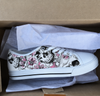 Pink Floral Skull Shoes