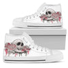 Skull and Flowers Women's High Top Shoe