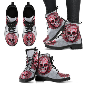 Red Skull Women's Leather Boots