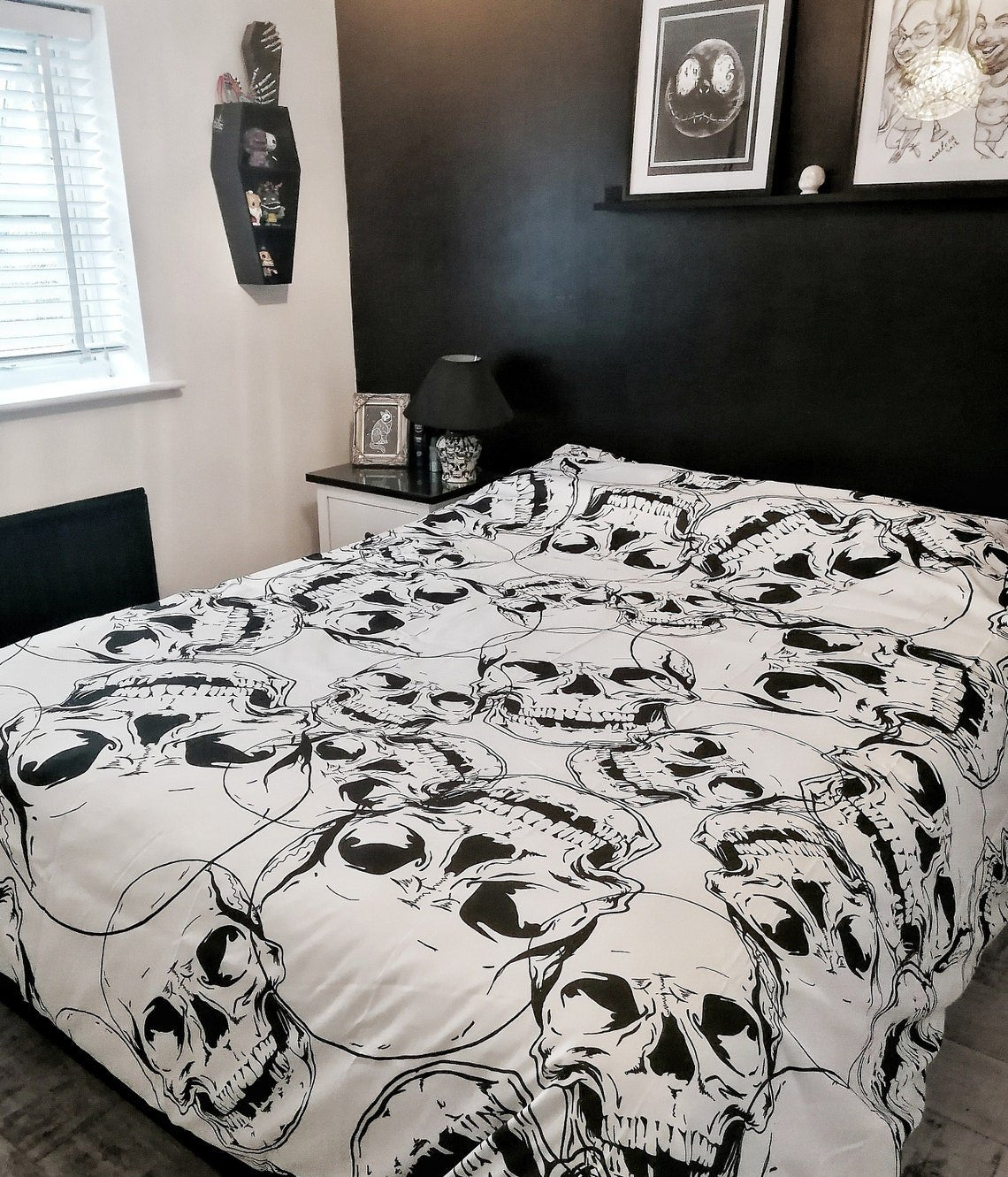 Just Love Skulls White Bedding