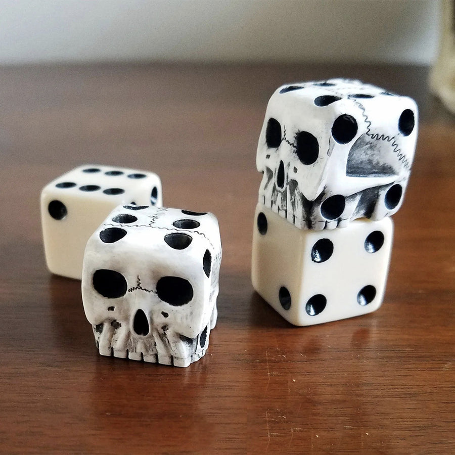 Just Love Skulls White Dice