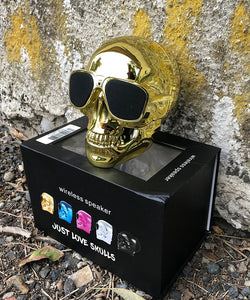 Just Love Skulls Speaker - Gold Edition