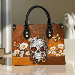 Just Love Skulls Shoulder Handbag - Floral Edition