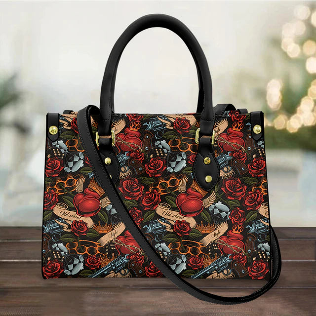 Just Love Skulls Shoulder Handbag - Old School Edition