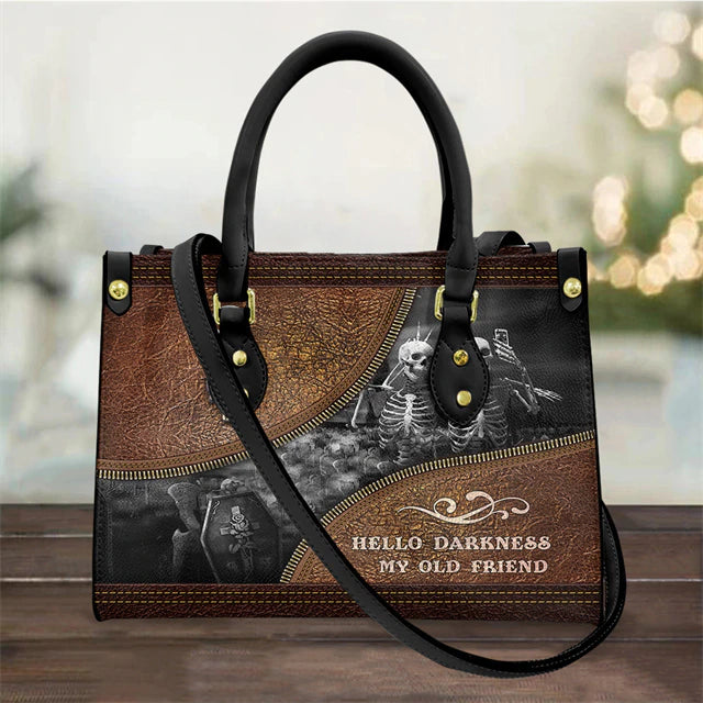 Just Love Skulls Shoulder Handbag - Hello Darkness My old Friend Edition