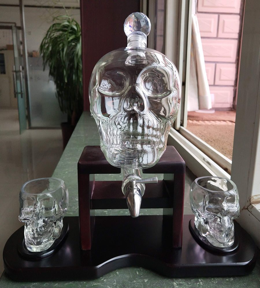 Skull Decanter With Spigot