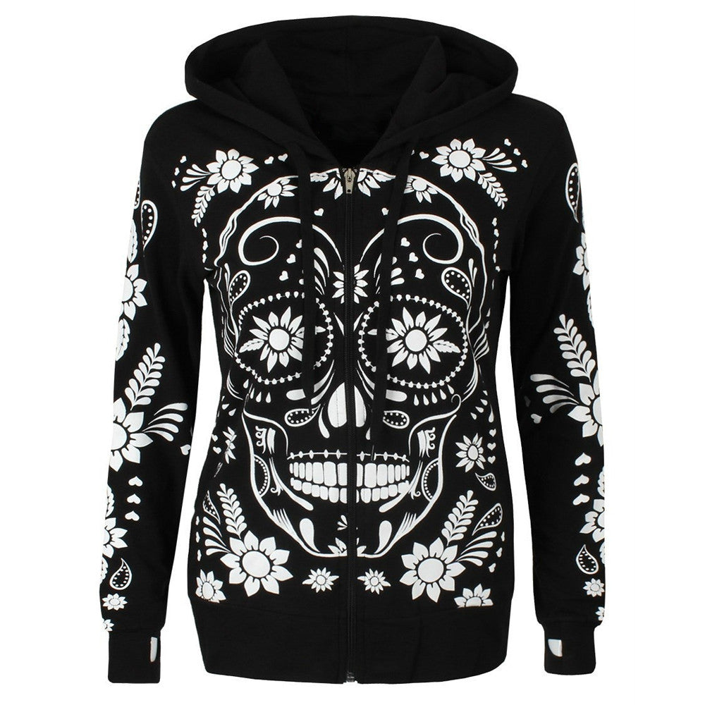 Just Love Skulls Zip Hoodie