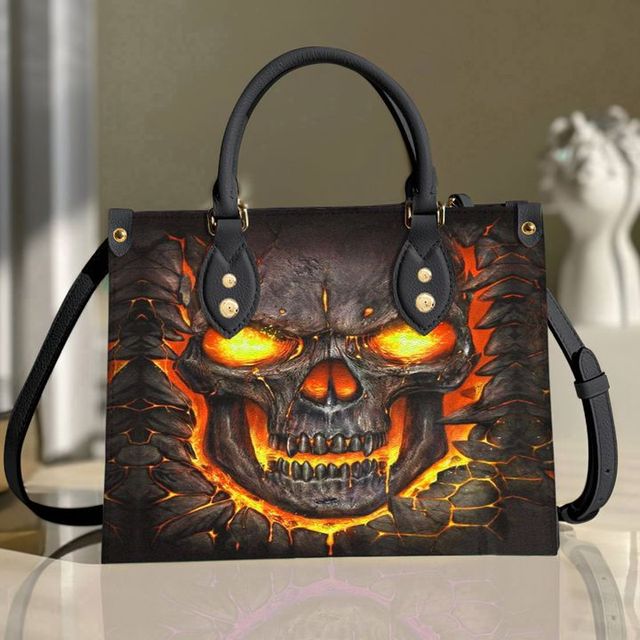 Just Love Skulls Shoulder Handbag - Yellow Edition