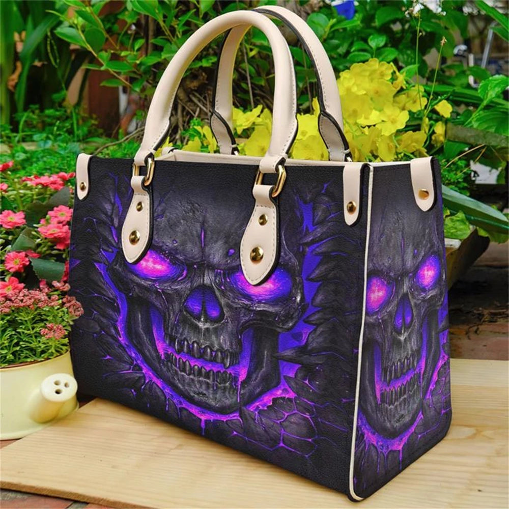 Just Love Skulls Shoulder Handbag White Edition