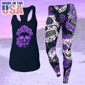 Purple Floral Skulls Outfit