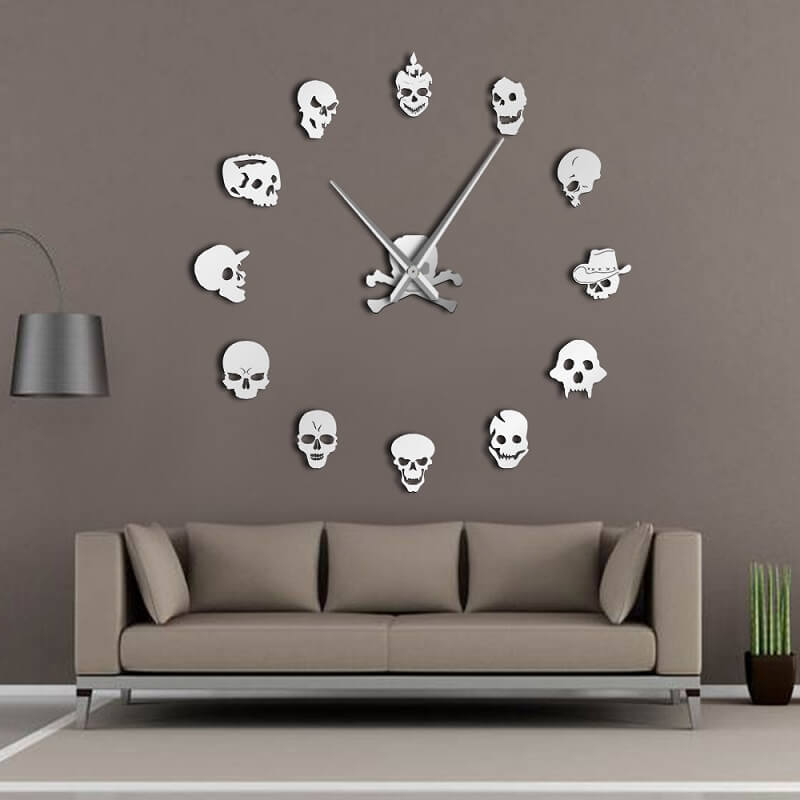 Skull Frameless Wall Clock