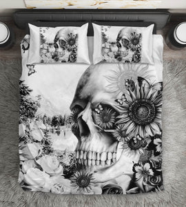 Sunflower Skull Bedding Set