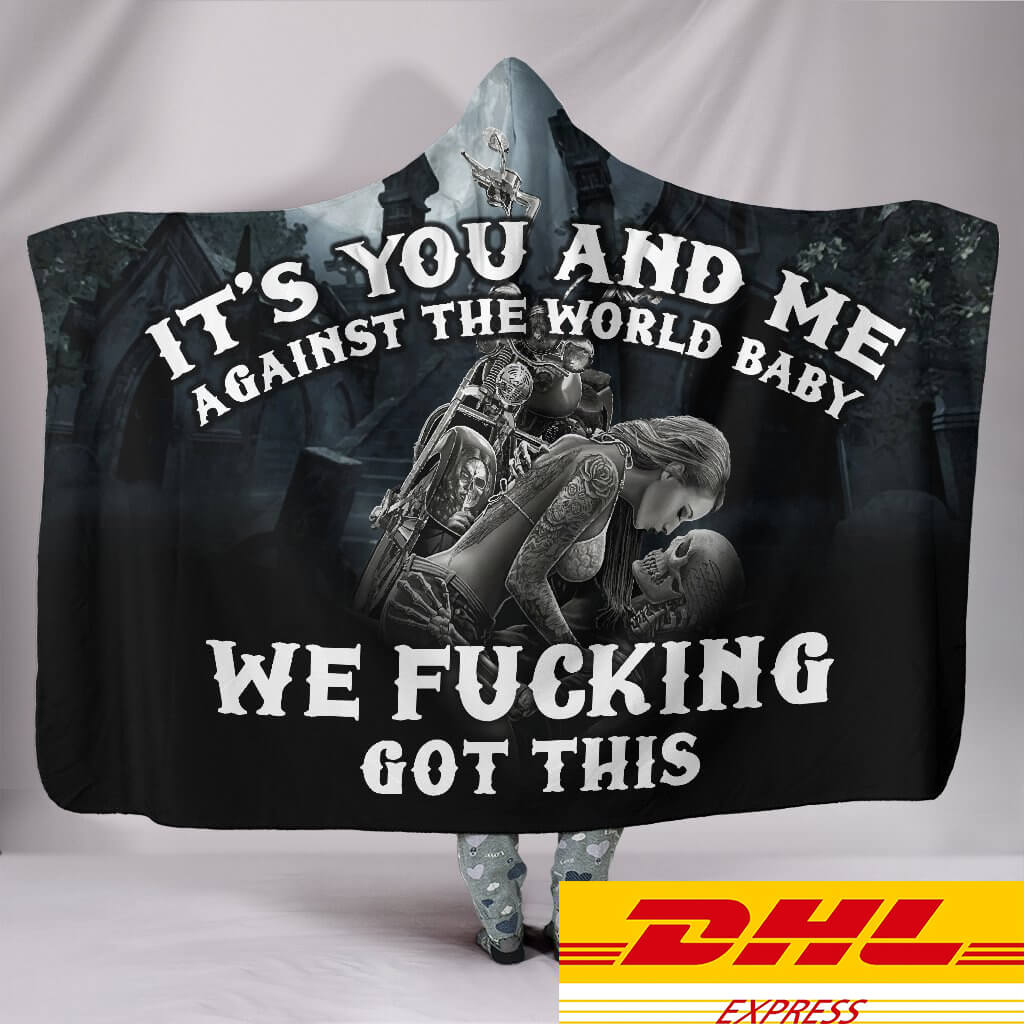 It's You and Me Against The World Hooded Blanket