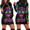 Wicked Skulls Hoodie Dress with Roses and Sugar Skull Art