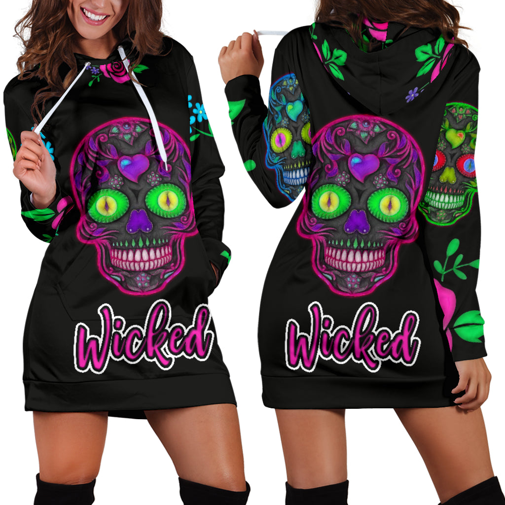 Sugar skull hoodie dress online