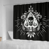 Skull Tattoo Design Black Shower Curtain