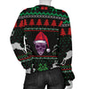 Ugly Christmas Santa Skull Black Women's Sweater
