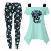 Blue Floral Skull Outfit