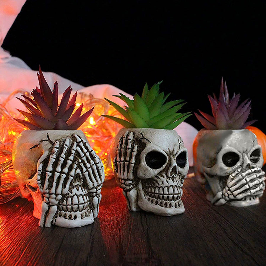 Just Love Skulls Planter Flower Pot