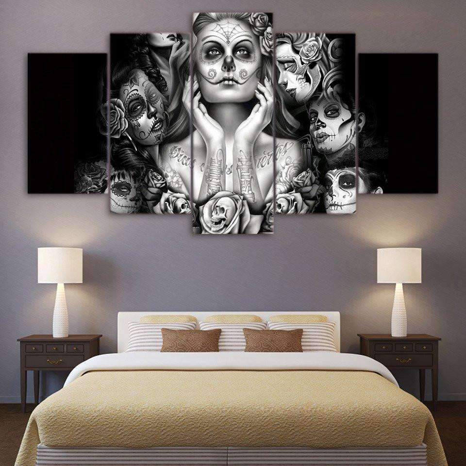Premium Woman Calavera Art Canvas
